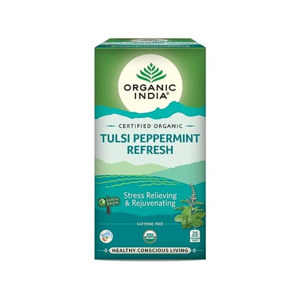 ORGANIC INDIA Tulsi Peppermint Refresh 25 Tea Bags