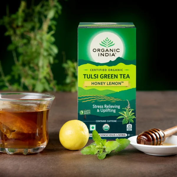 Organic India Tulsi Green Tea Honey Lemon
