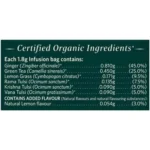 Organic India Tulsi Green Tea Lemon Ginger 25 Bags - Image 3