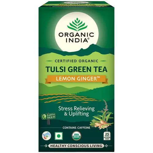 Organic India Tulsi Green Tea Lemon Ginger