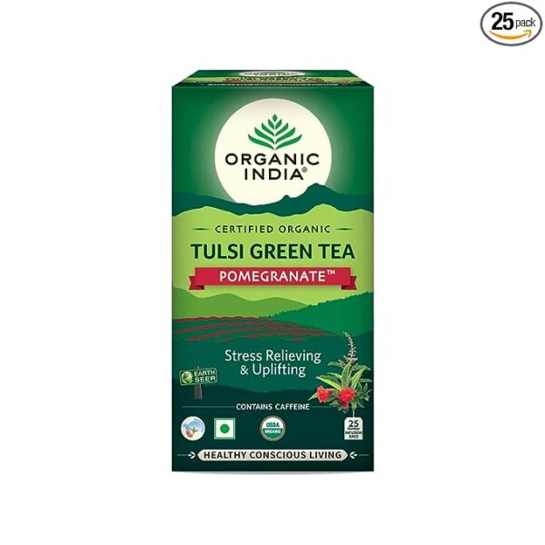 Organic India Tulsi Green Tea Pomegranate