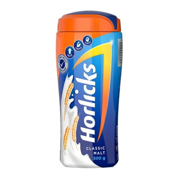 Horlicks Health & Nutrition Drink - Classic Malt, 500 g Jar
