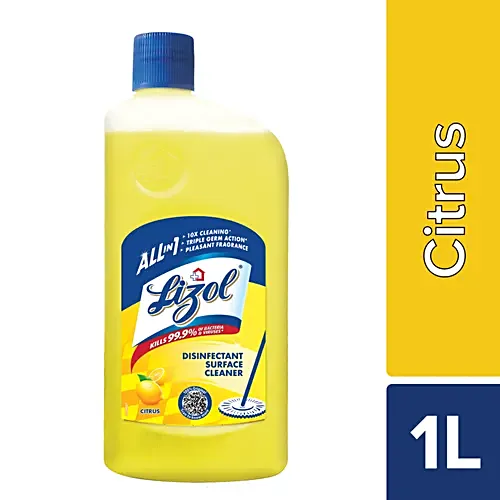 Lizol All In One Disinfectant Surface Cleaner Liquid - Citrus, 1 L