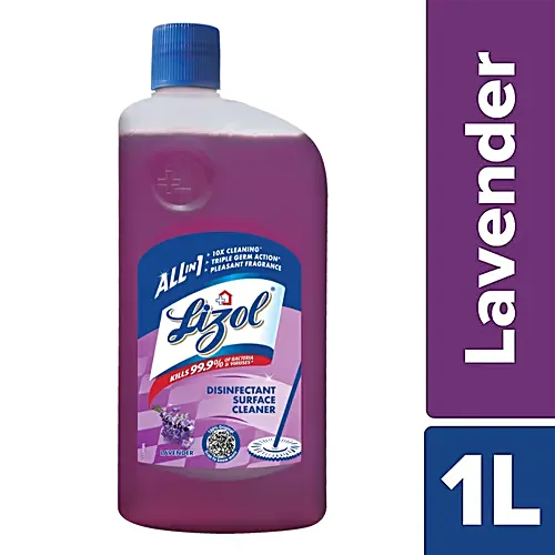 Lizol All In One Disinfectant Surface Cleaner Liquid - Lavender, 1 L