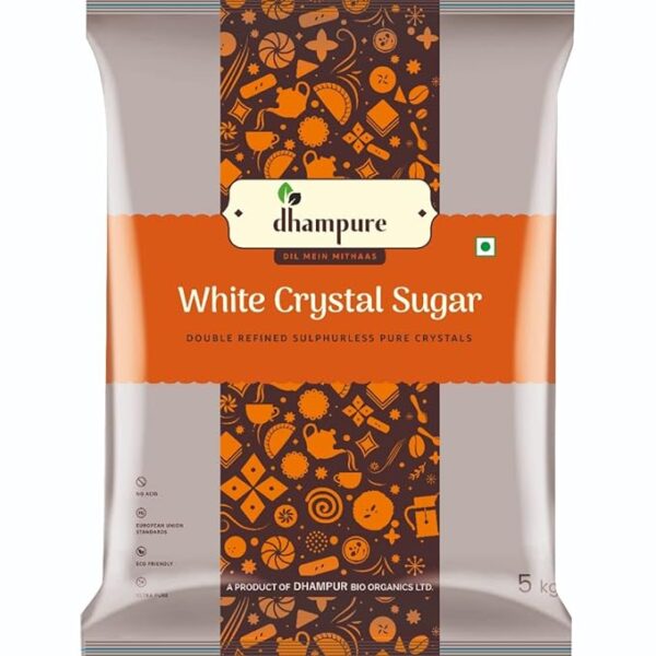 Dhampure White Crystal Sugar, 5kg