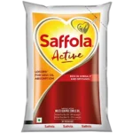 Saffola Active Edible Oil - Rich In Omega 3 & Oryzanol, 1 L Pouch
